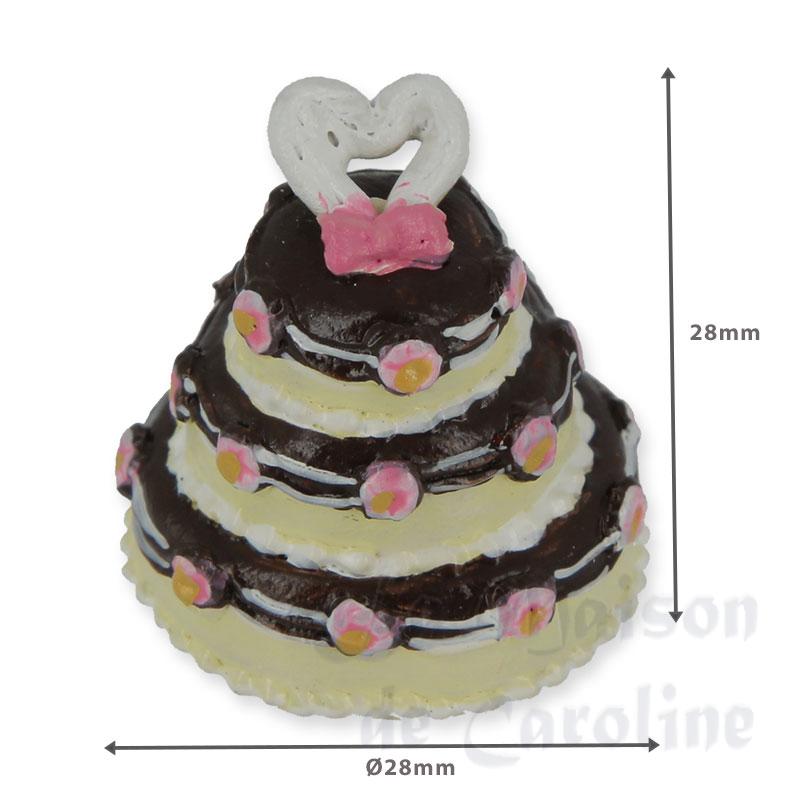 layers round wedding cake miniature 1:12 Bilder 1