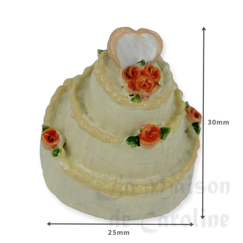 layers round wedding cake  - damaged miniature 1:12 Bilder 1