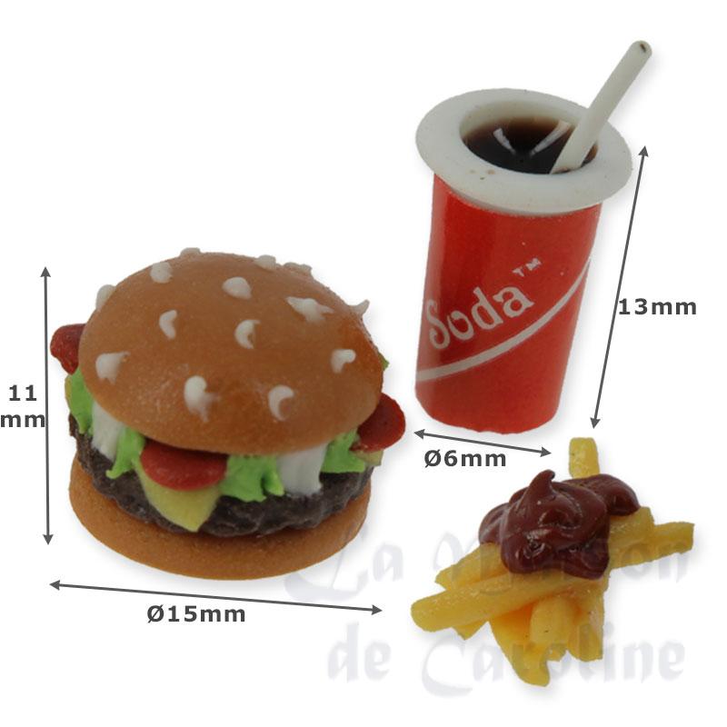 tray of burger set miniature 1:12 Bilder 1