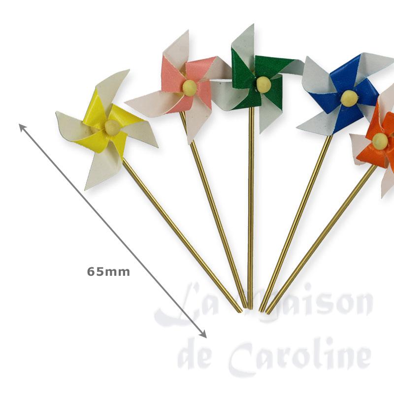 paper windmills, 5 pieces miniature 1:12 Bilder 1