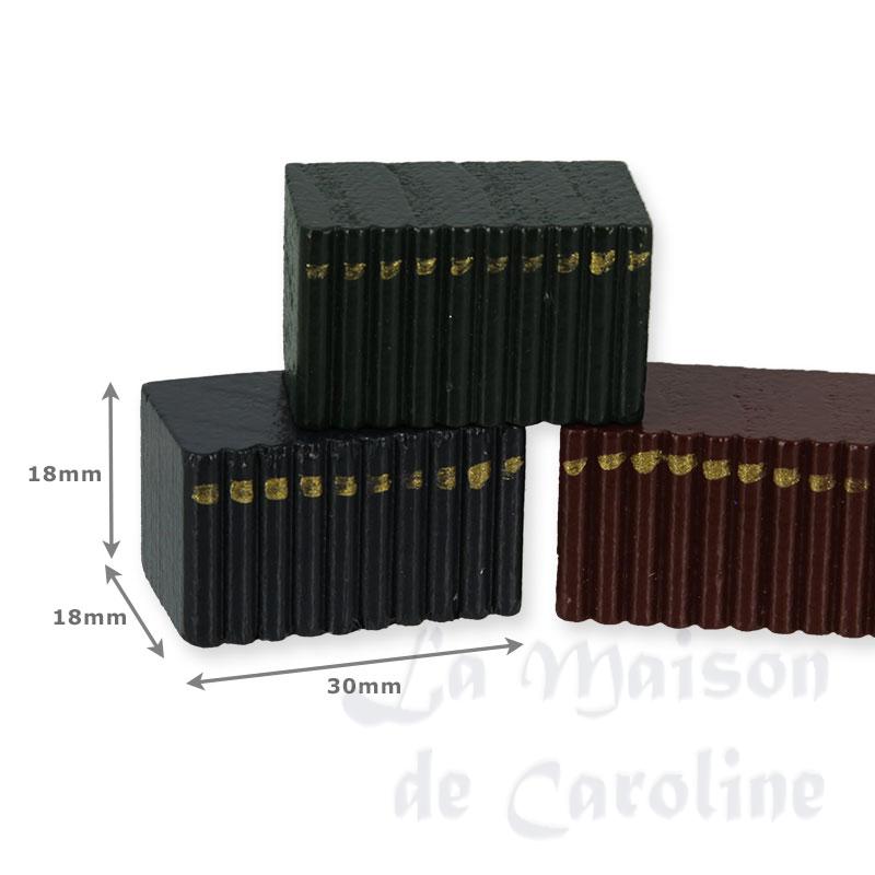 3 book blocks (red/blue/green) miniature 1:12 Bilder 1