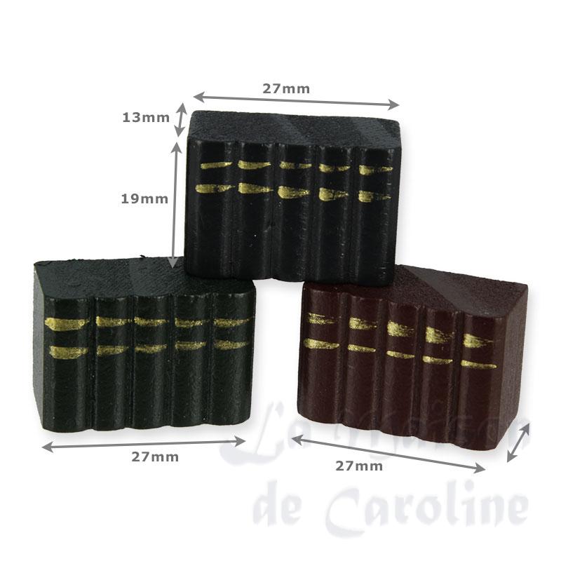 3 book blocks(red/blue/green) miniature 1:12 Bilder 1