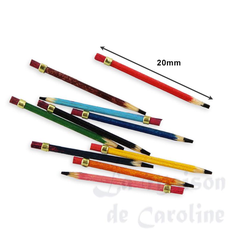 10 colored pencils miniature 1:12 Bilder 1