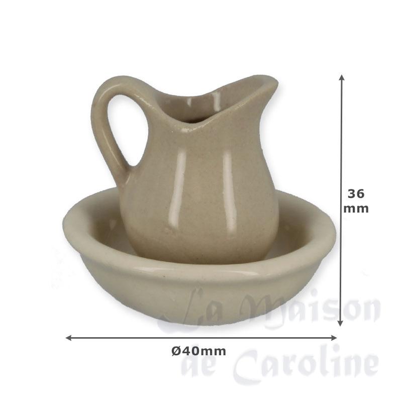 white jug and bowl miniature 1:12 Bilder 1
