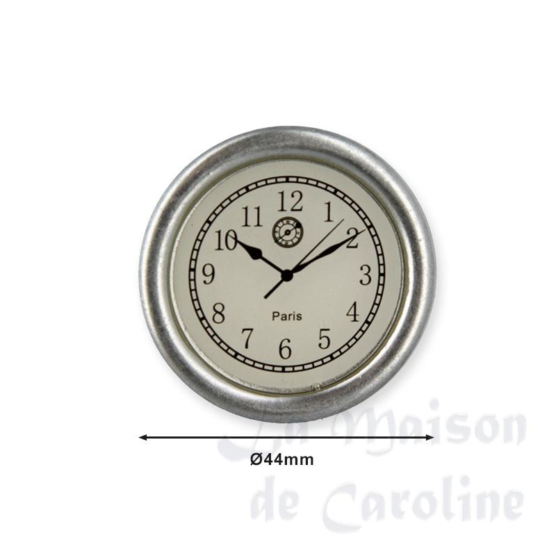 clock silver miniature 1:12 Bilder 1