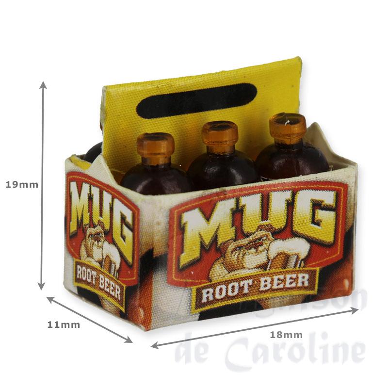 beer pack/6 bottles Miniature 1:12 photo 2