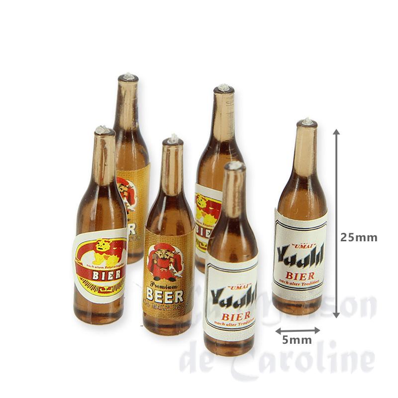 6 beer bottles miniature 1:12 Bilder 1