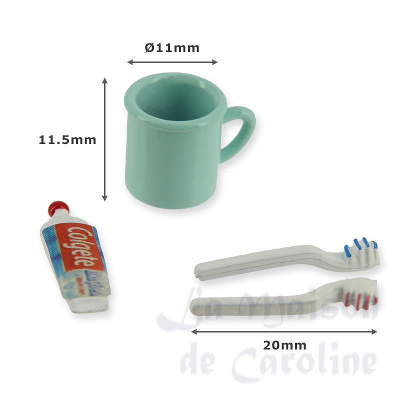 toothbrush and toothpaste set miniature 1:12 Bilder 1