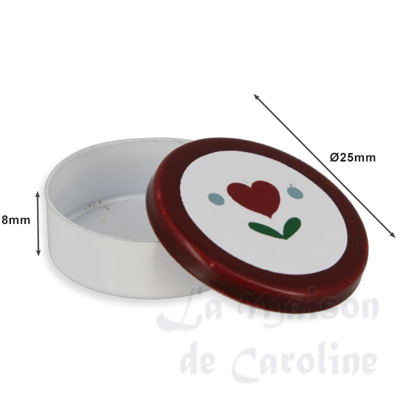 candy box with red heart decal /6 miniature 1:12 Bilder 1