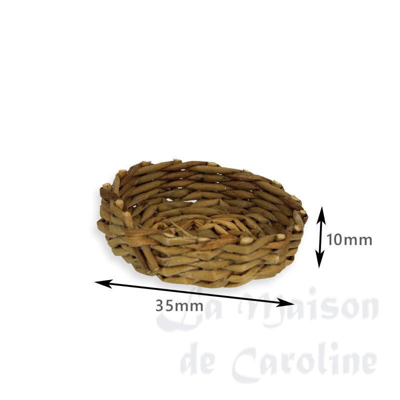 bread basket 3x1cm miniature 1:12 Bilder 1