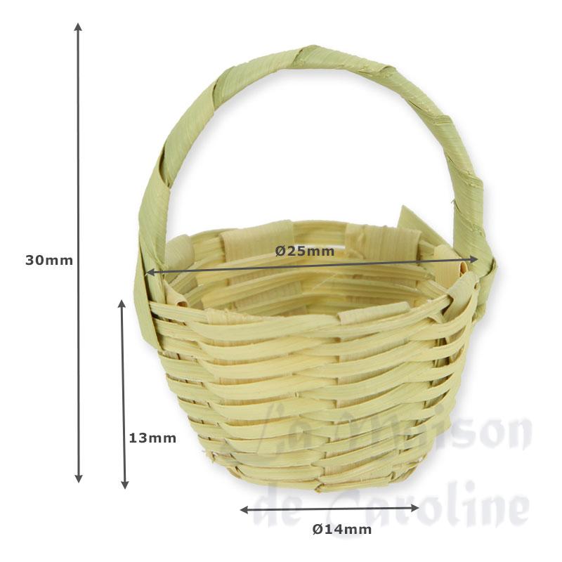 mini round basket 2cm miniature 1:12 Bilder 1
