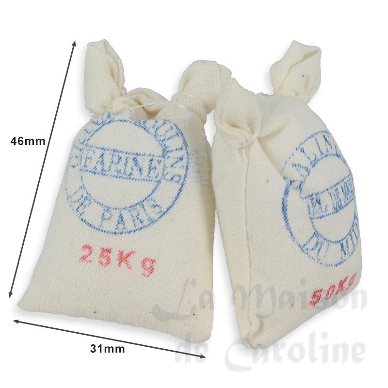 flour and salt sack set/2 pcs miniature 1:12 Bilder 1