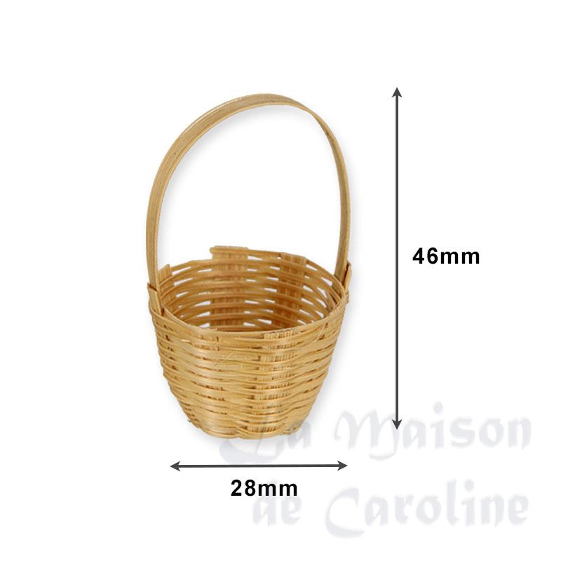 bamboo basket miniature 1:12 Bilder 1