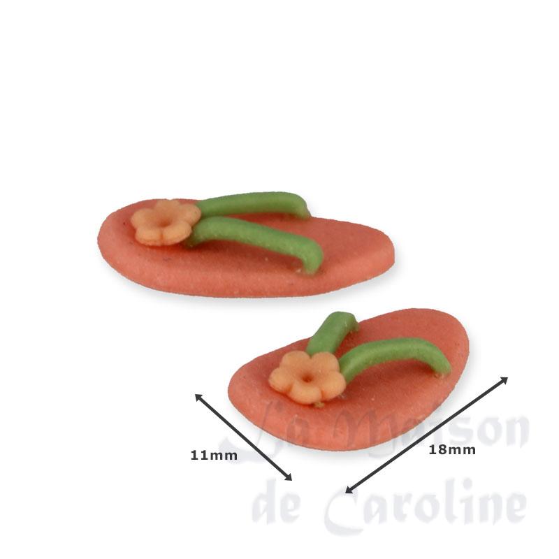 pink flip-flops miniature 1:12 Bilder 1