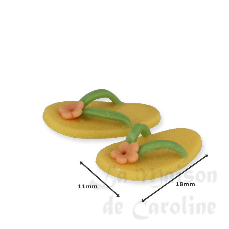 yellow flip-flops miniature 1:12 Bilder 1
