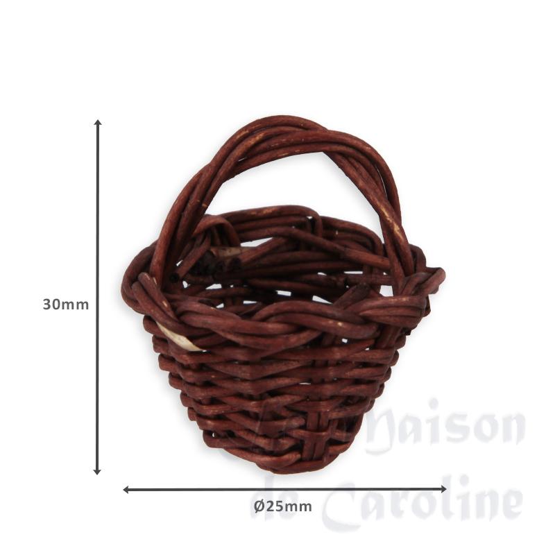 Basket with handle Miniature 1:12 photo 2 Basket with handle Miniature 1:12 photo 2