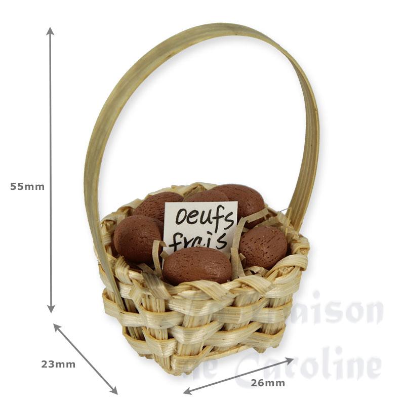 egg basket w/handle miniature 1:12 Bilder 1