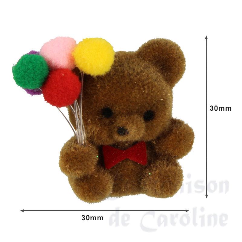 flock teddy brown with ballons miniature 1:12 Bilder 1