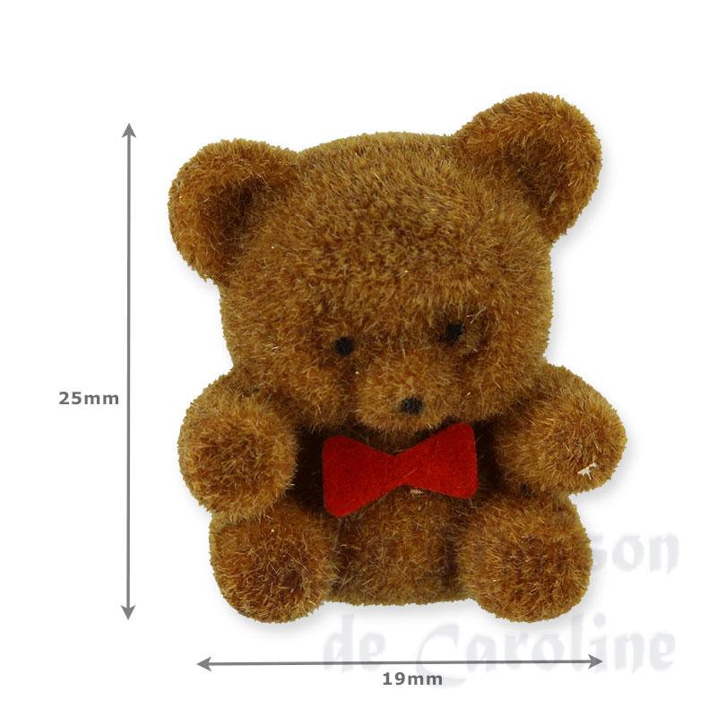 flock teddybear brown miniature 1:12 Bilder 1
