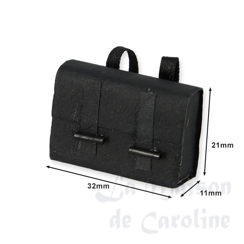 school bag black miniature 1:12 Bilder 1