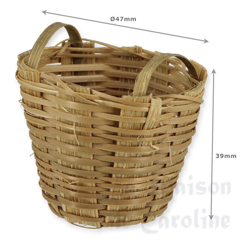 deep basket w/2 handles miniature 1:12 Bilder 1