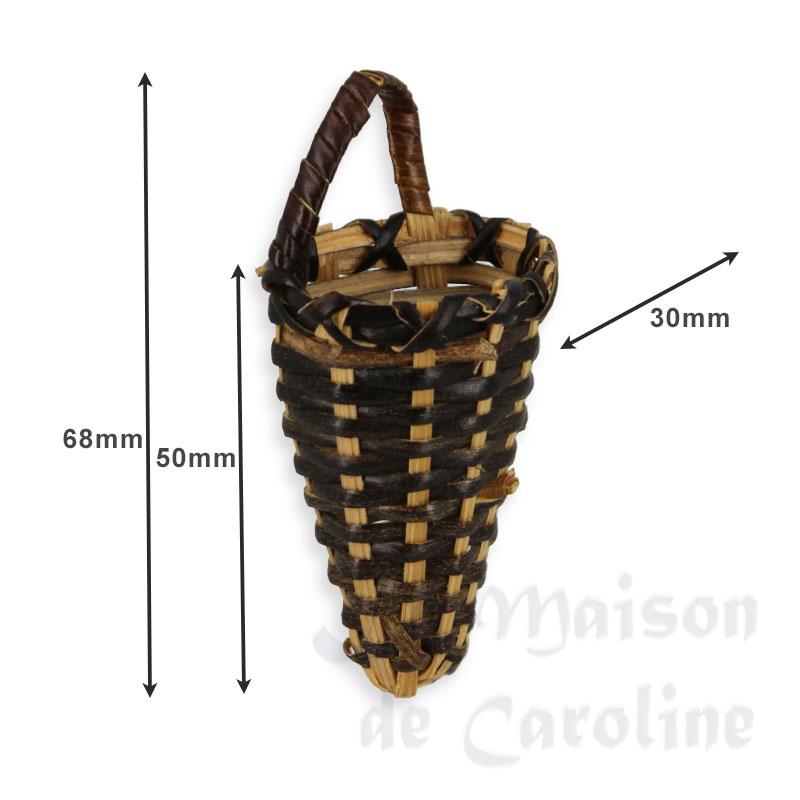 wine grower's basket 4-5 cm miniature 1:12 Bilder 1