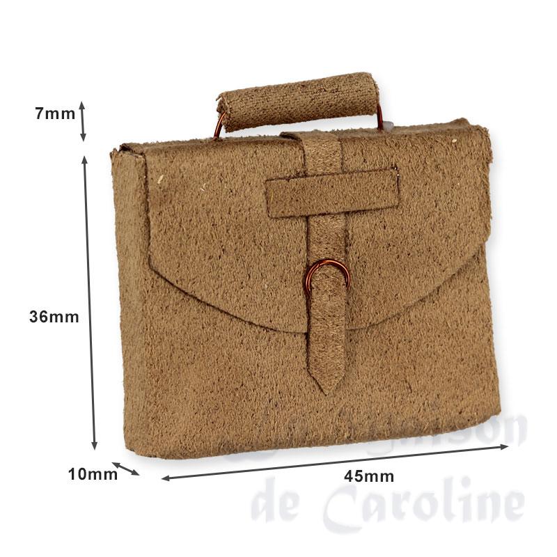 brown leather portfolio miniature 1:12 Bilder 1