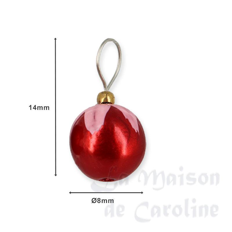 s/4 christmas decoration balls red miniature 1:12 Bilder 1