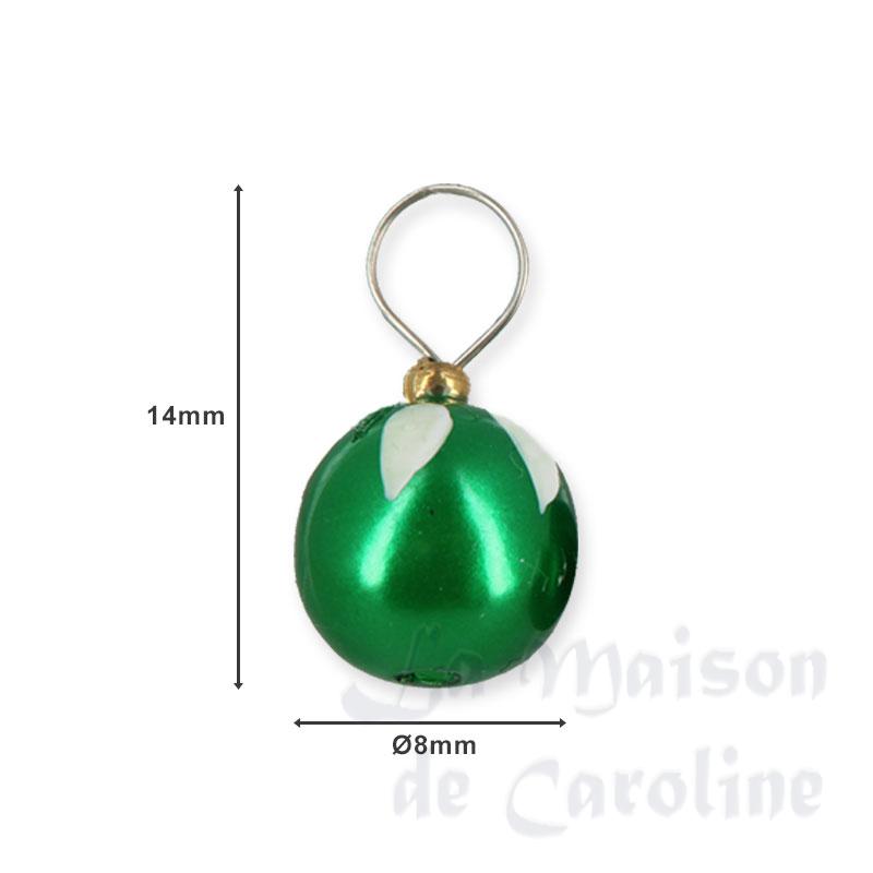 s/4 christmas decoration balls green miniature 1:12 Bilder 1