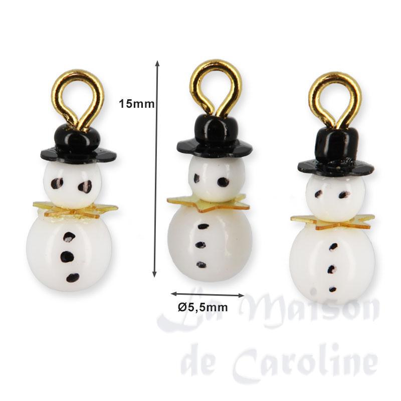 3 snowman ornaments miniature 1:12 Bilder 1