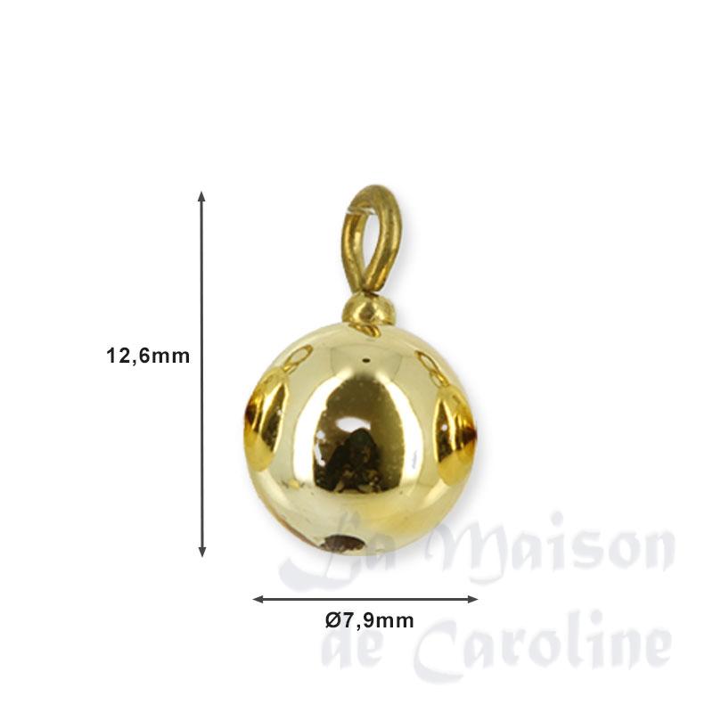 5 larg gold x'mas baubles miniature 1:12 Bilder 1