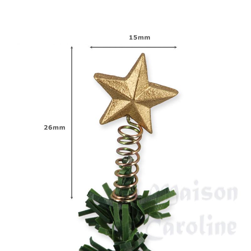 fir tree top star gold miniature 1:12 Bilder 1