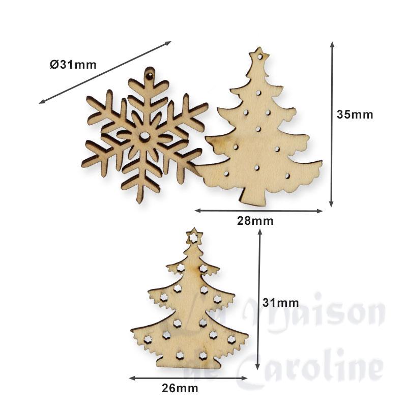 1 star + 2 trees wood miniature 1:12 Bilder 1