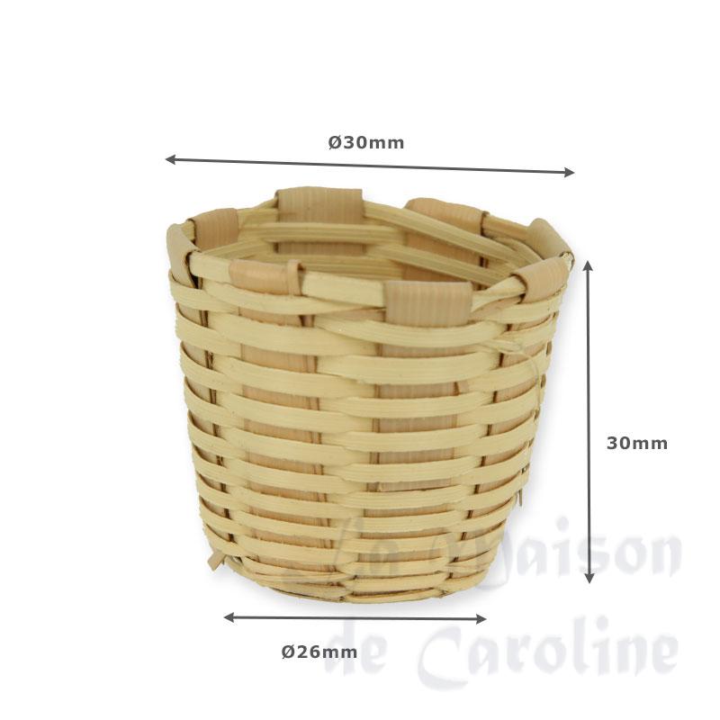 palm bushel basket miniature 1:12 Bilder 1