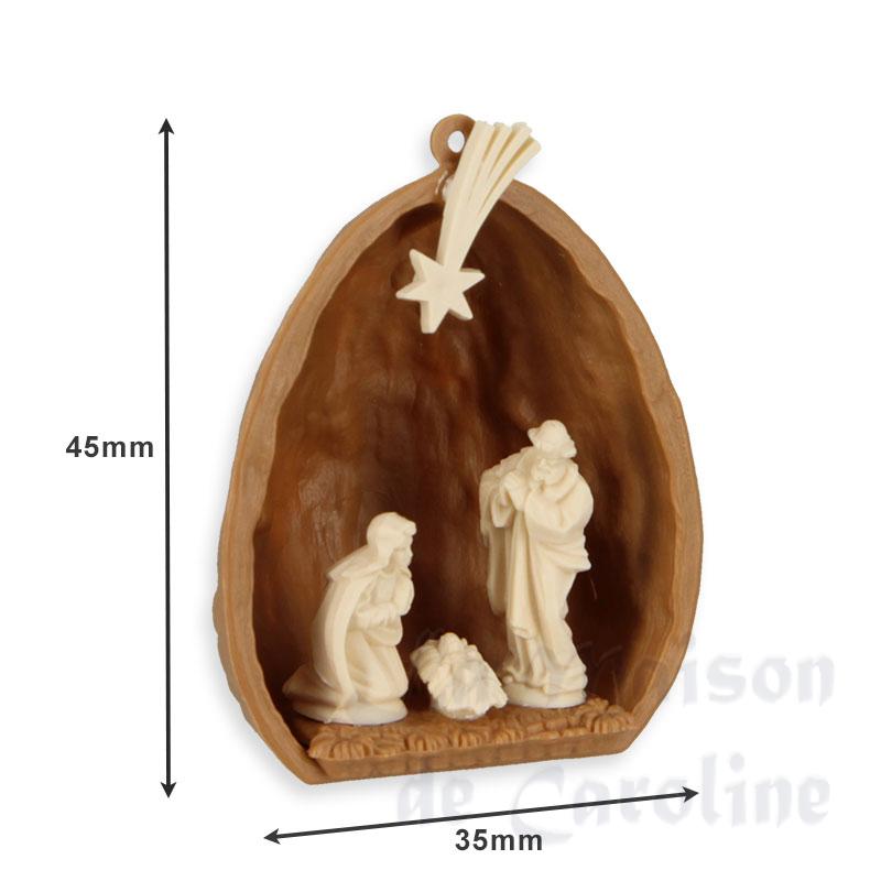 nativity in walnut miniature 1:12 Bilder 1