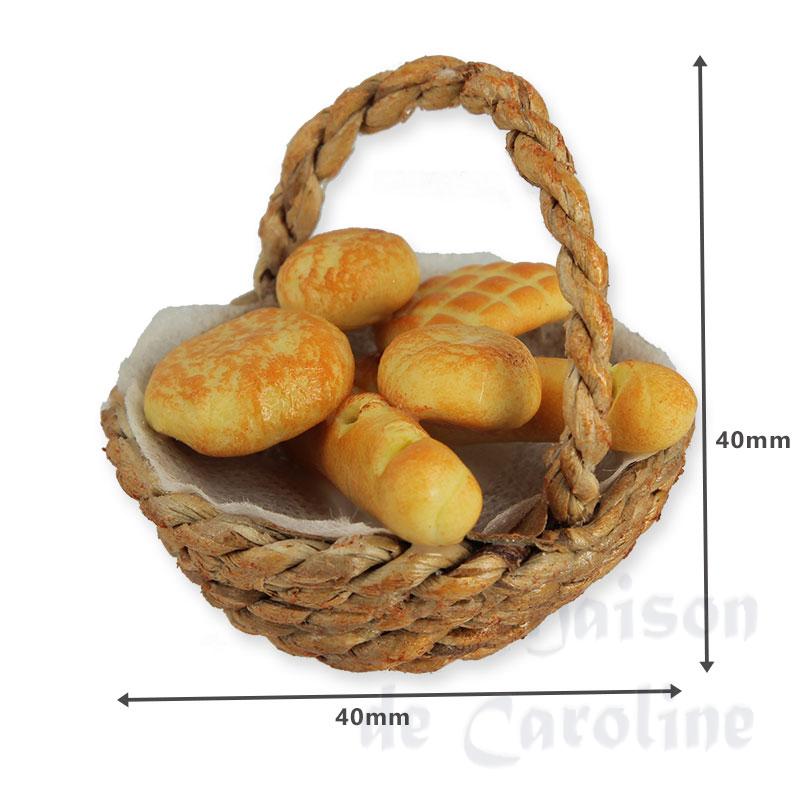 breads in basket miniature 1:12 Bilder 1