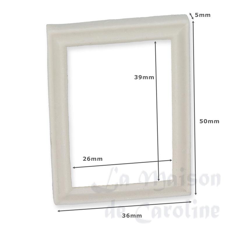 small resin frame white miniature 1:12 Bilder 1