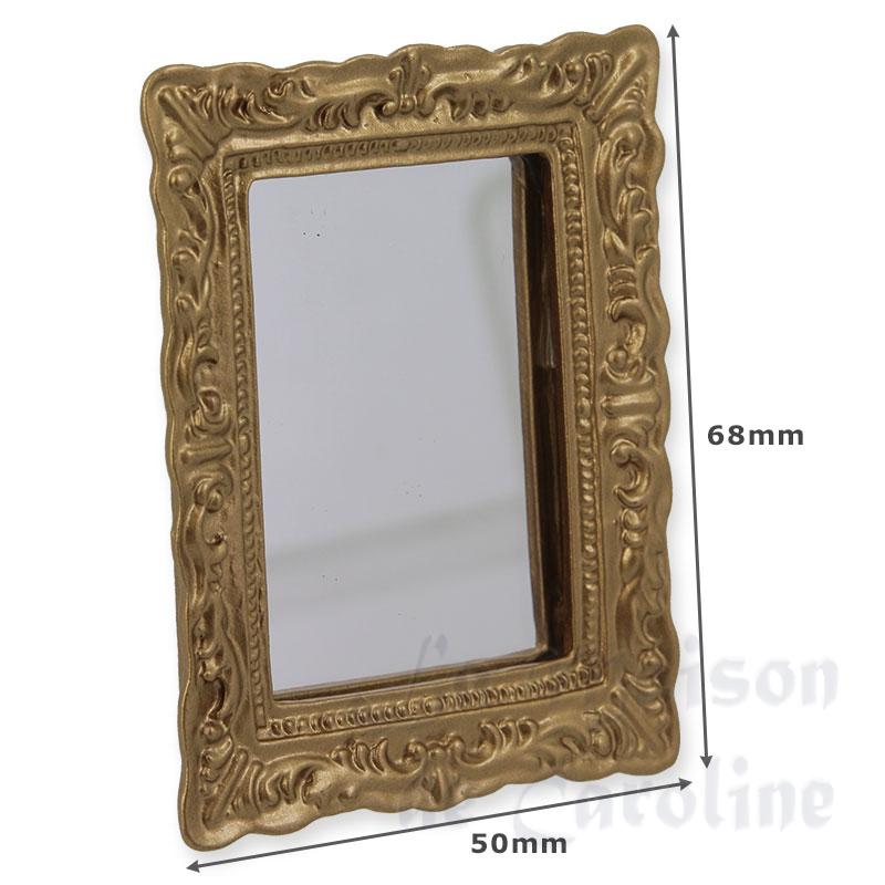 miror with golden frame miniature 1:12 Bilder 1