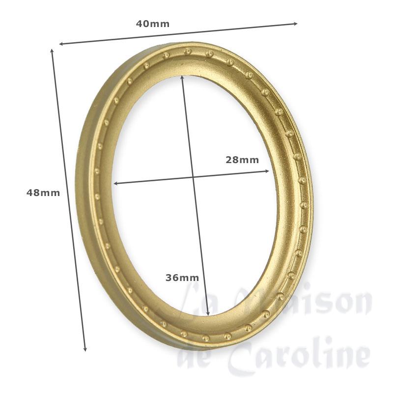 small oval golden frame miniature 1:12 Bilder 1