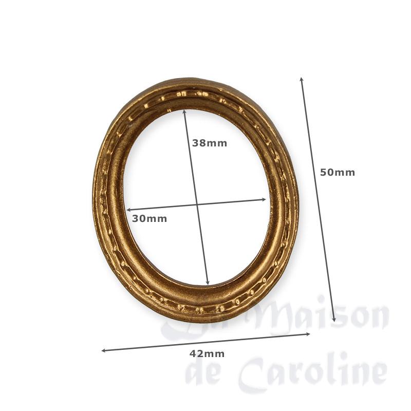 2 oval picture frames miniature 1:12 Bilder 1