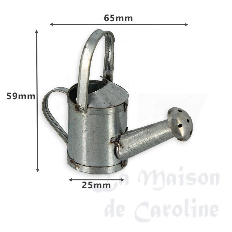 zinc watering can big damaged miniature 1:12 Bilder 1