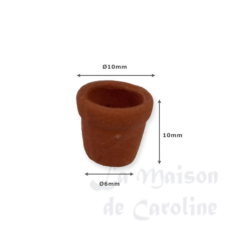 little flower pot terra cotta miniature 1:12 Bilder 1