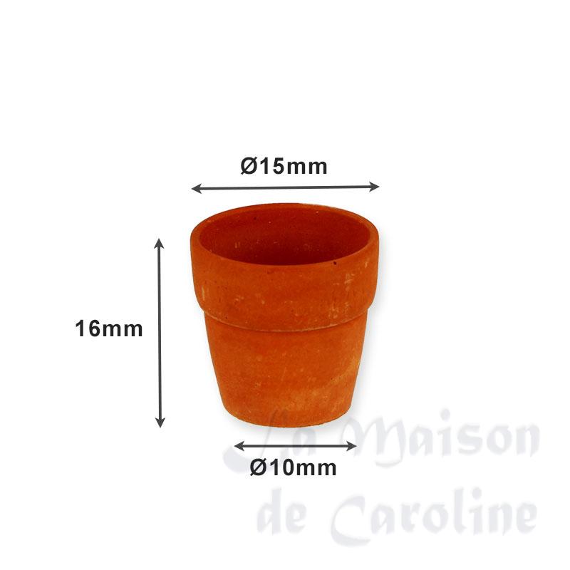 small flower pot terra cotta miniature 1:12 Bilder 1