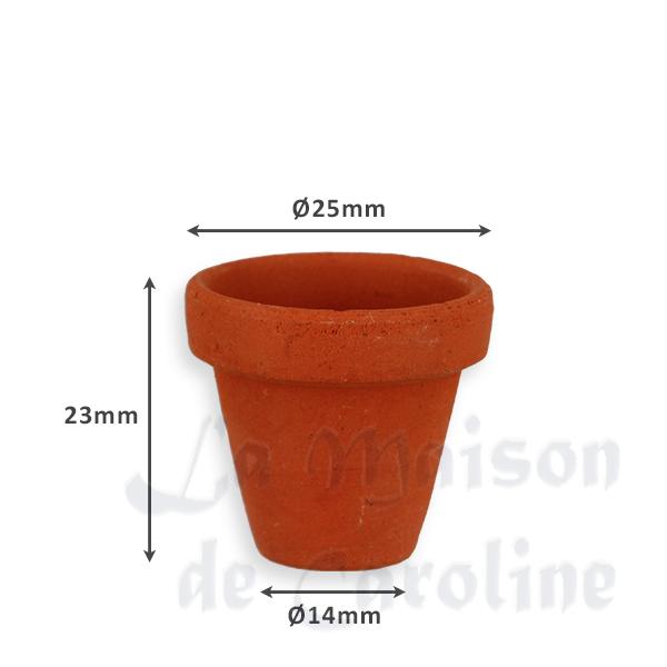 big flower pot terra cotta 1:12 photo 2 big flower pot terra cotta 1:12 photo 2