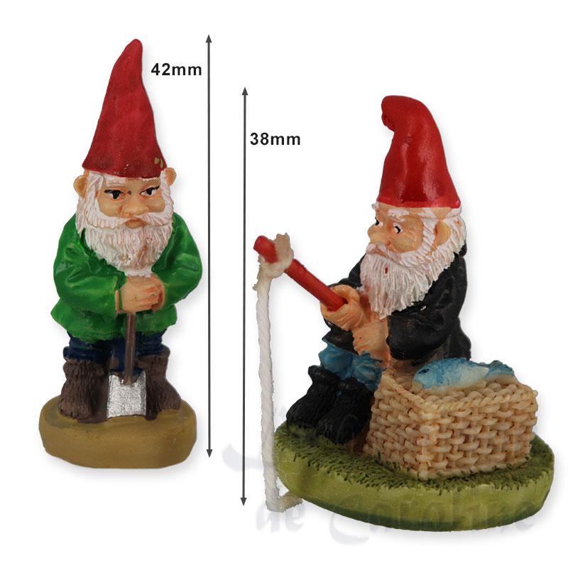 digging and fishing gnome 2pcs miniature 1:12 Bilder 1