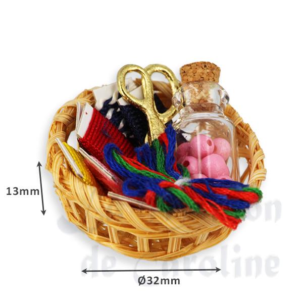 basket w/sewing supplies Miniature 1:12 photo 2 basket w/sewing supplies Miniature 1:12 photo 2