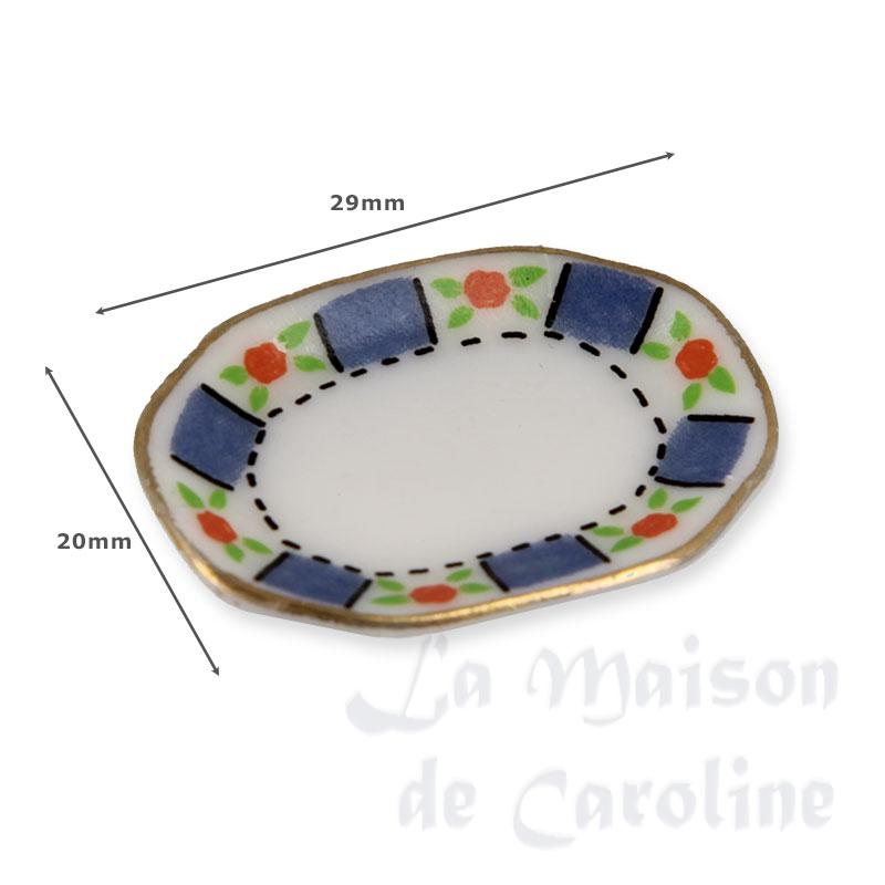 porcelain plate miniature 1:12 Bilder 1