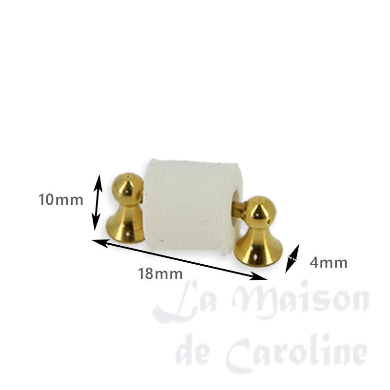 toilet roll holder gold miniature 1:12 Bilder 1