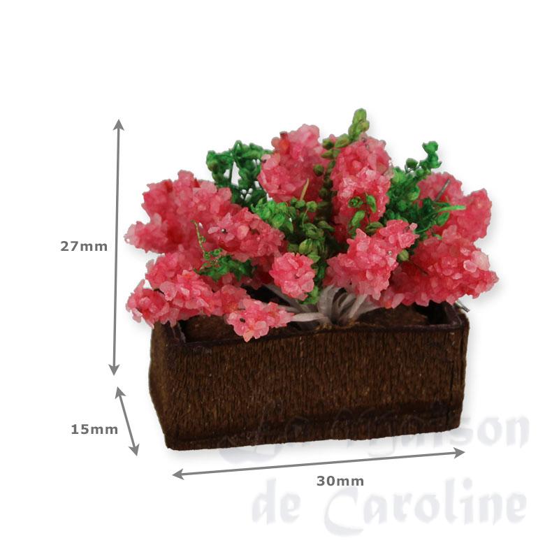 flower pot pink miniature 1:12 Bilder 1