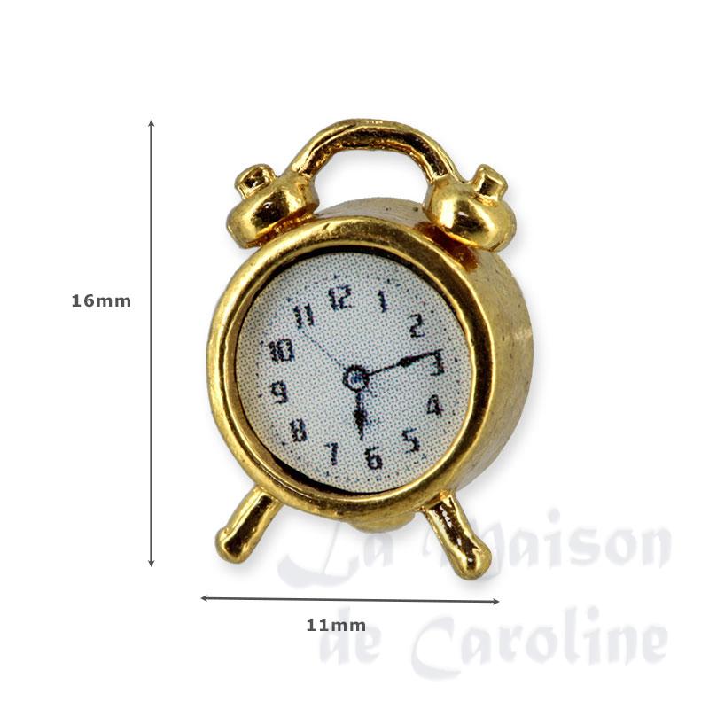alarm clock brass miniature 1:12 Bilder 1